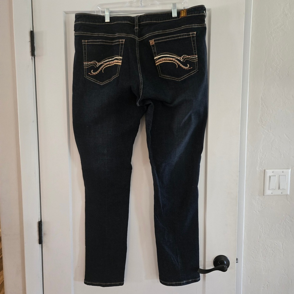 Find Your  Aura Jeans Womens 18 Instantly Slimming Jeans Dark Wash Straight - Picture 2 of 8